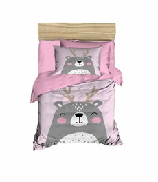 L'essentiel linge de maison Juego de funda nórdica PH1111 Rosa, Gris y Blanco